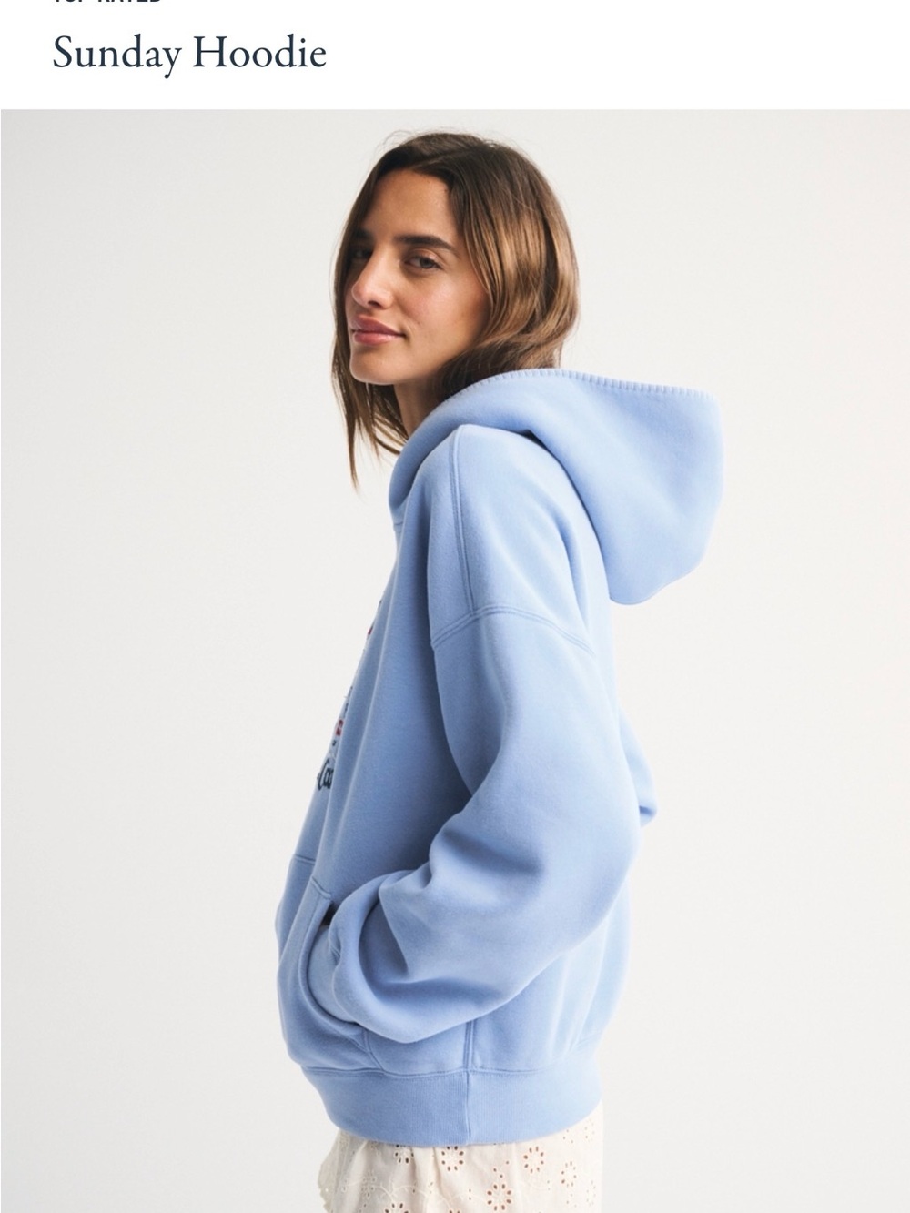 Abercrombie & Fitch Light Blue Charleston Embroidered Hoodie - Picture 11 of 11
